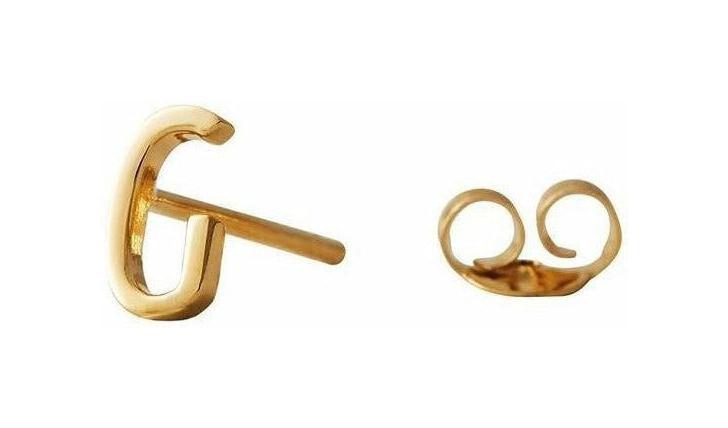 [product_category]-Design Letters Earring With Letter, Gold, G-Design Letters-5710498973148-90401001G-DES-1