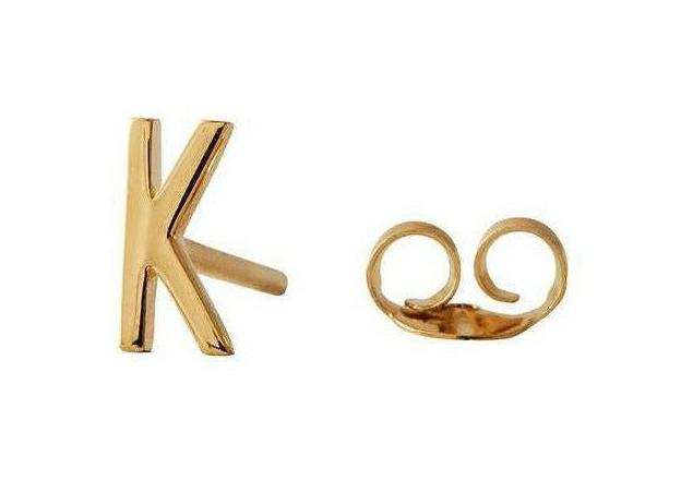 [product_category]-Design Letters Earring With Letter, Gold, K-Design Letters-5710498973186-90401001K-DES-1