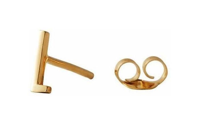 [product_category]-Design Letters Earring With Letter, Gold, L-Design Letters-5710498973193-90401001L-DES-1