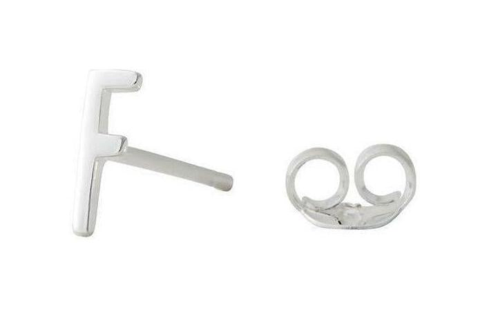 [product_category]-Design Letters Earring With Letter, Silver, F-Design Letters-5710498972790-90401000F-DES-1