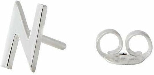 [product_category]-Design Letters Earring With Letter, Silver, N-Design Letters-5710498972875-90401000N-DES-1