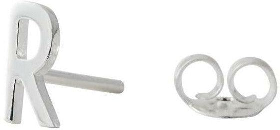 [product_category]-Design Letters Earring With Letter, Silver, R-Design Letters-5710498972912-90401000R-DES-1