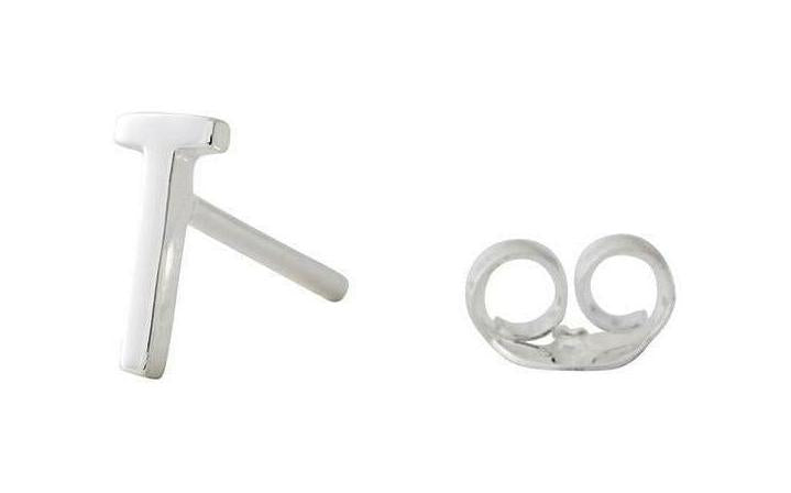 [product_category]-Design Letters Earring With Letter, Silver, T-Design Letters-5710498972936-90401000T-DES-1