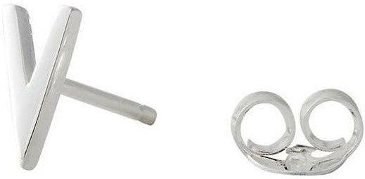[product_category]-Design Letters Earring With Letter, Silver, V-Design Letters-5710498972950-90401000V-DES-1
