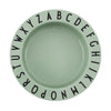 Design Letters Eat & Learn Deep Plate Tritan Green, ABC