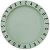 Design Dopisy jíst a učit se talíř Tritan Green, ABC