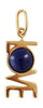 Design Letters Great Love Přívěsek 18k Gold Plated, Lapis Lazuli Blue