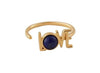 Design Letters Great Love Ring 18k Gold, lapis lazuli modrá