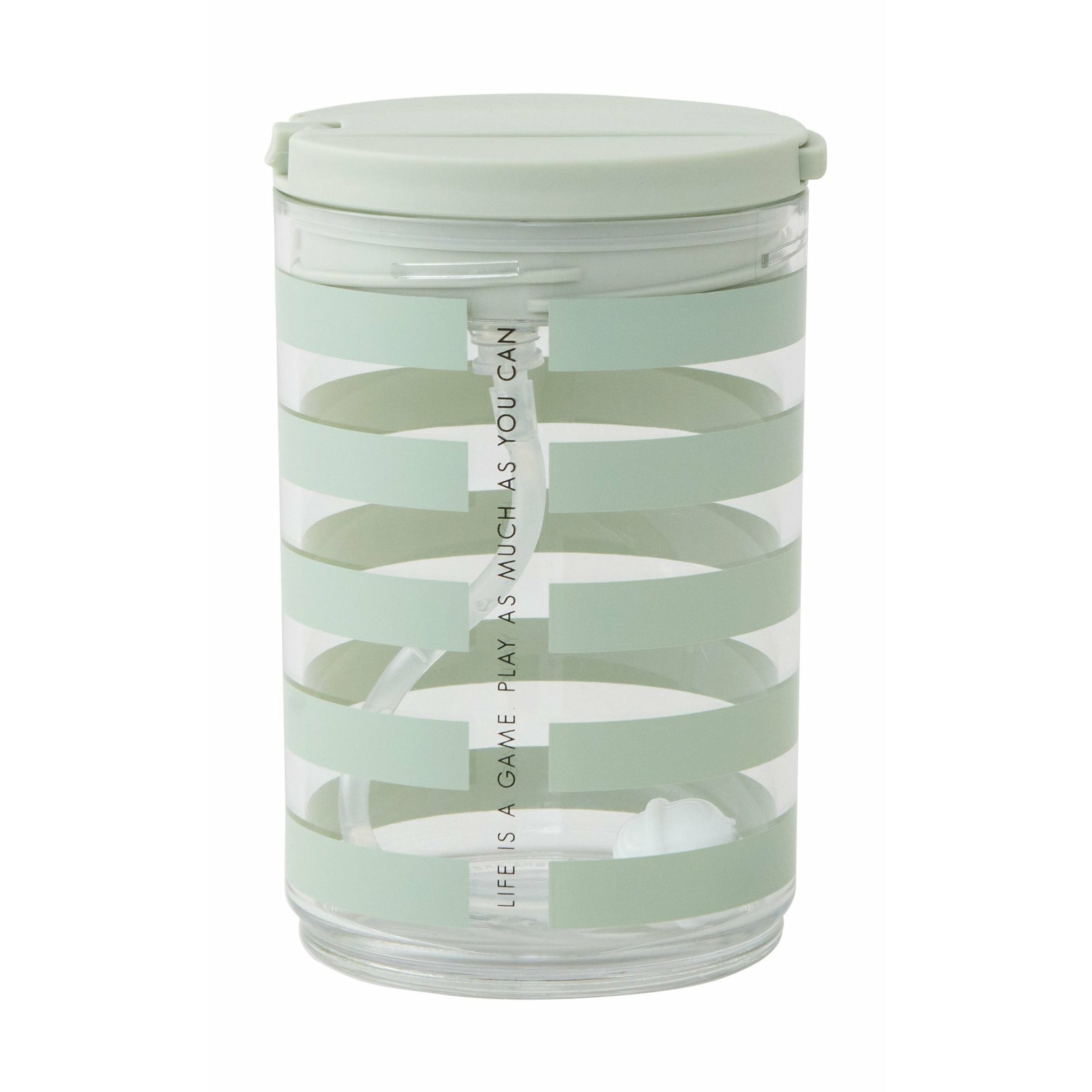 [product_category]-Design Letters Kids Straw Mug 330 Ml, Light Gr 端 N Striped-Design Letters-5710498188993-20106006GREESTRIPE-DES-1