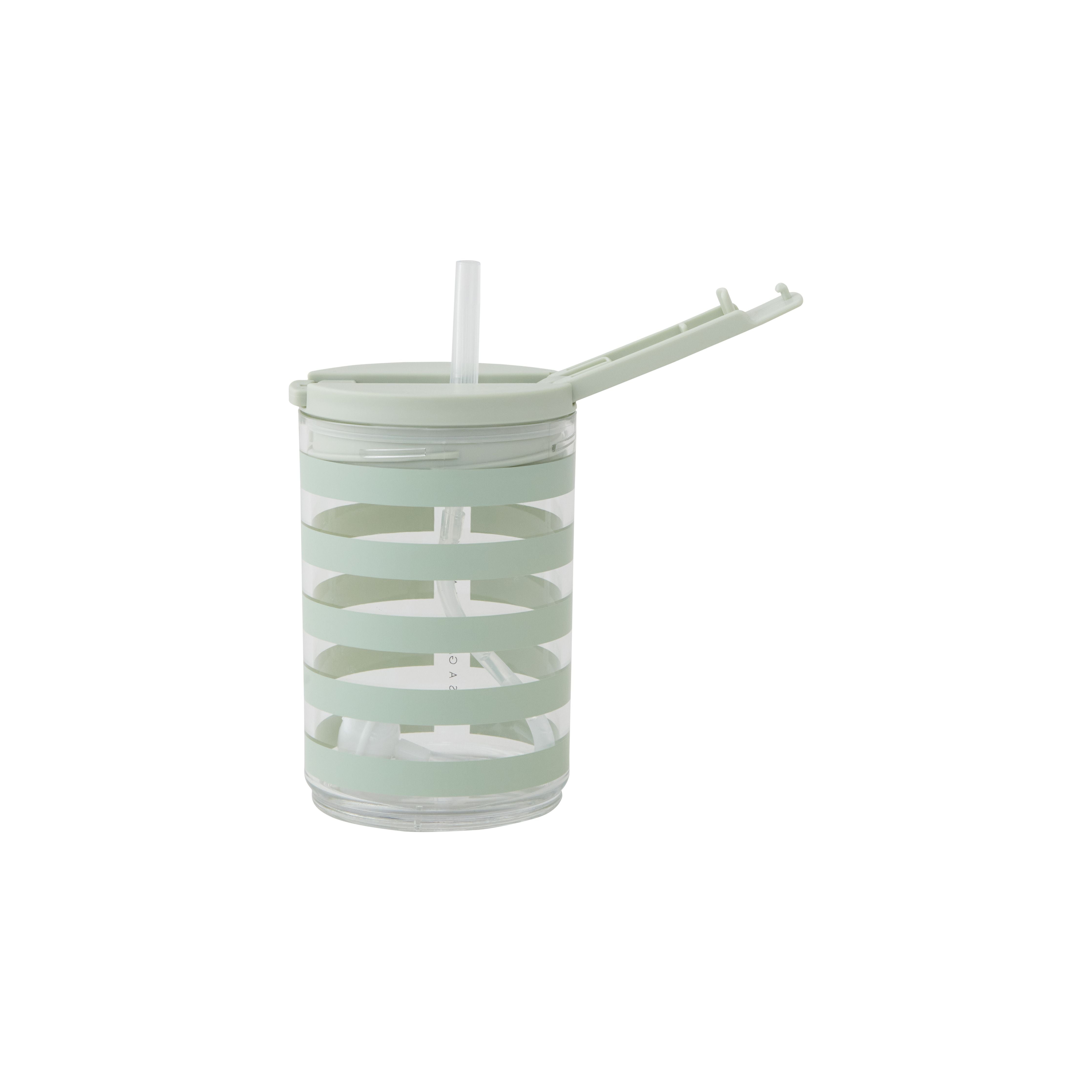 [product_category]-Design Letters Kids Straw Mug 330 Ml, Light Gr 端 N Striped-Design Letters-5710498188993-20106006GREESTRIPE-DES-3