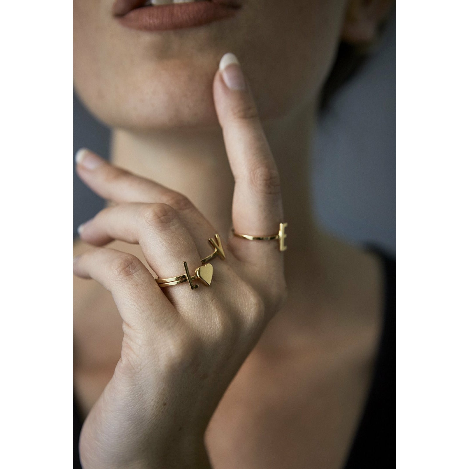 [product_category]-Design Letters Letter Ring A Z, 18k Gold Plated, C-Design Letters-5710498172176-90601000C-DES-2