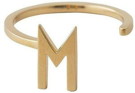 [product_category]-Design Letters Letter Ring A Z, 18k Gold Plated, M-Design Letters-5710498172275-90601000M-DES-1
