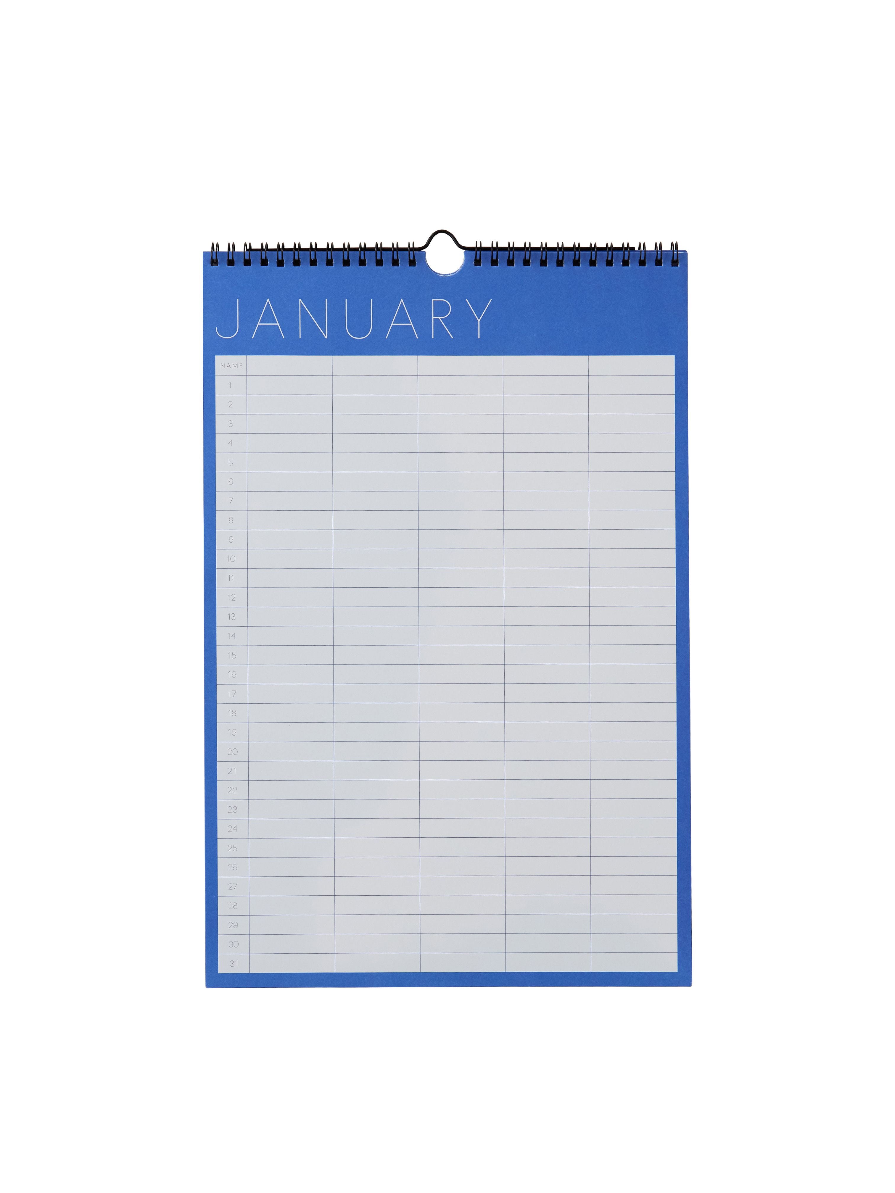 [product_category]-Design Letters Monthly Planner, Cobalt Blue-Design Letters-5710498191955-70201602COBALTBLUE-DES-2