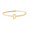 Design Letters My Bangle D Bangle, 18k Gold Ploted Silver