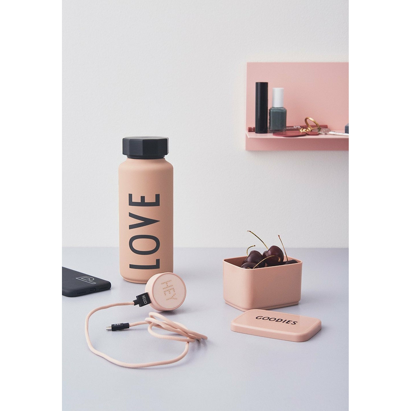 [product_category]-Design Letters Mycable I Phone Charging Cable Hey/Hello, Nude-Design Letters-5710498172725-60201020NUDE-DES-3