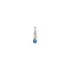 Design Letters Pearl Stick Charm 4 mm přívěsek stříbrný, akvamarine modrá