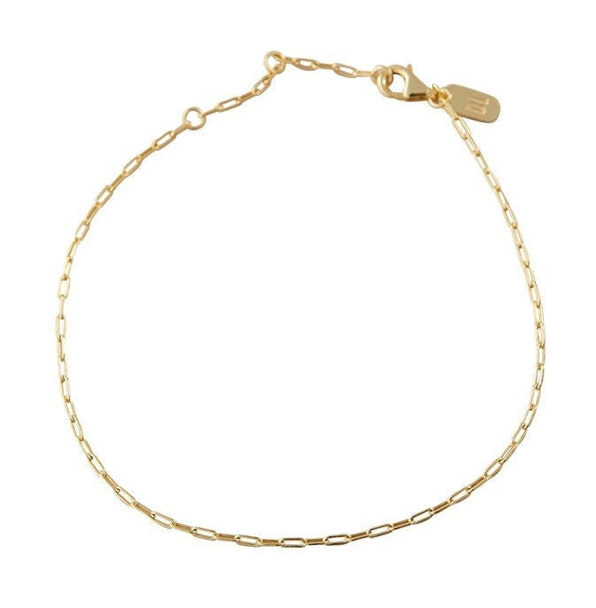 [product_category]-Design Letters Square Link Bracelet, 18k Gold Plated Silver-Design Letters-5710498192440-90501004GOLD-DES-1