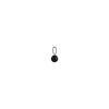 Designové písmena kamenného přívěsku 5 mm 925 Sterling Silver, Black Agate