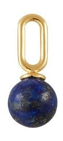[product_category]-Design Letters Stone Drop Pendant 5mm 18k Gold Plated Silver, Lapis Lazuli Blue-Design Letters-5710498192037-90302023LAPLAZULI-DES-1