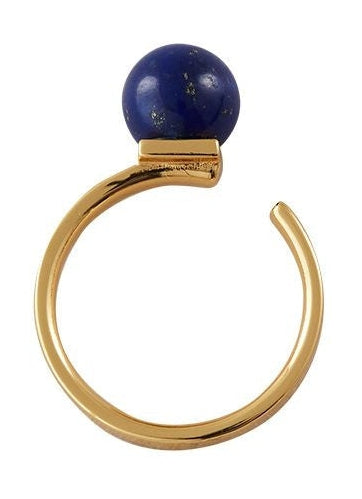 [product_category]-Design Letters Stone Drop Ring 18k Gold Plated, Lapis Lazuli Blue-Design Letters-5710498193591-90606000LAPLAZULI-DES-1