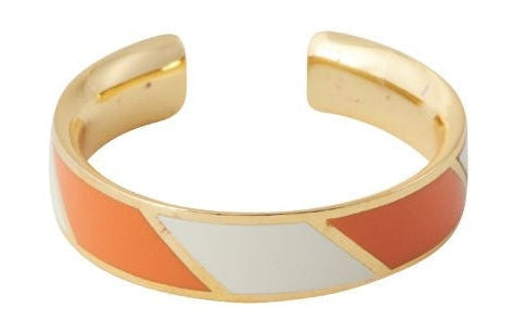 [product_category]-Design Letters Striped Candy Ring, Orange Tiger/White-Design Letters-5710498192754-90604013OTWHITE-DES-1