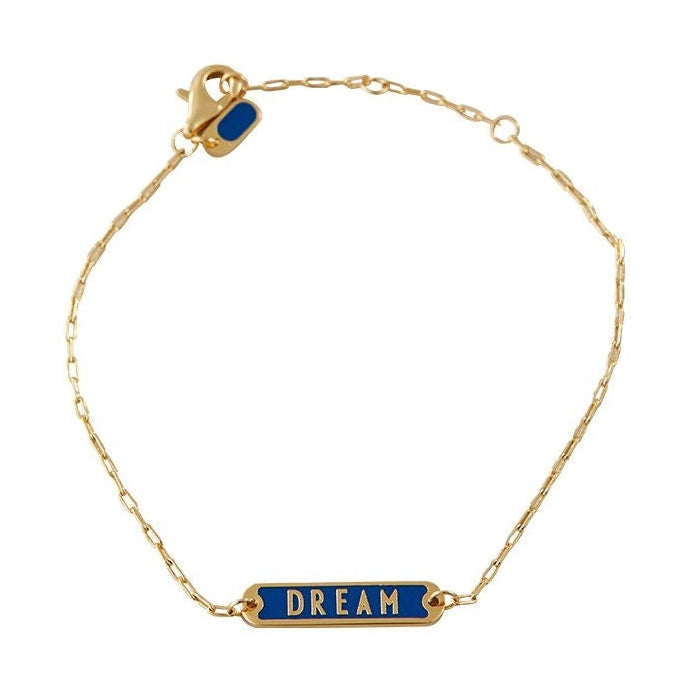 [product_category]-Design Letters Word Candy Bangle Dream Brass Gold Plated, Cobalt Blue-Design Letters-5710498192877-90501006COBADREAM-DES-1