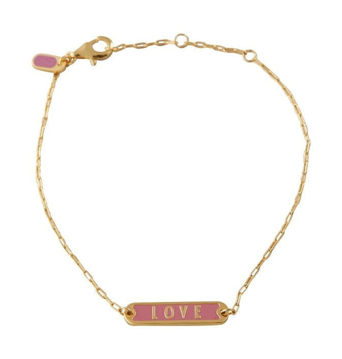 [product_category]-Design Letters Word Candy Bangle Love Brass Gold Plated, Dark Pink-Design Letters-5710498192884-90501006DPILOVE-DES-1