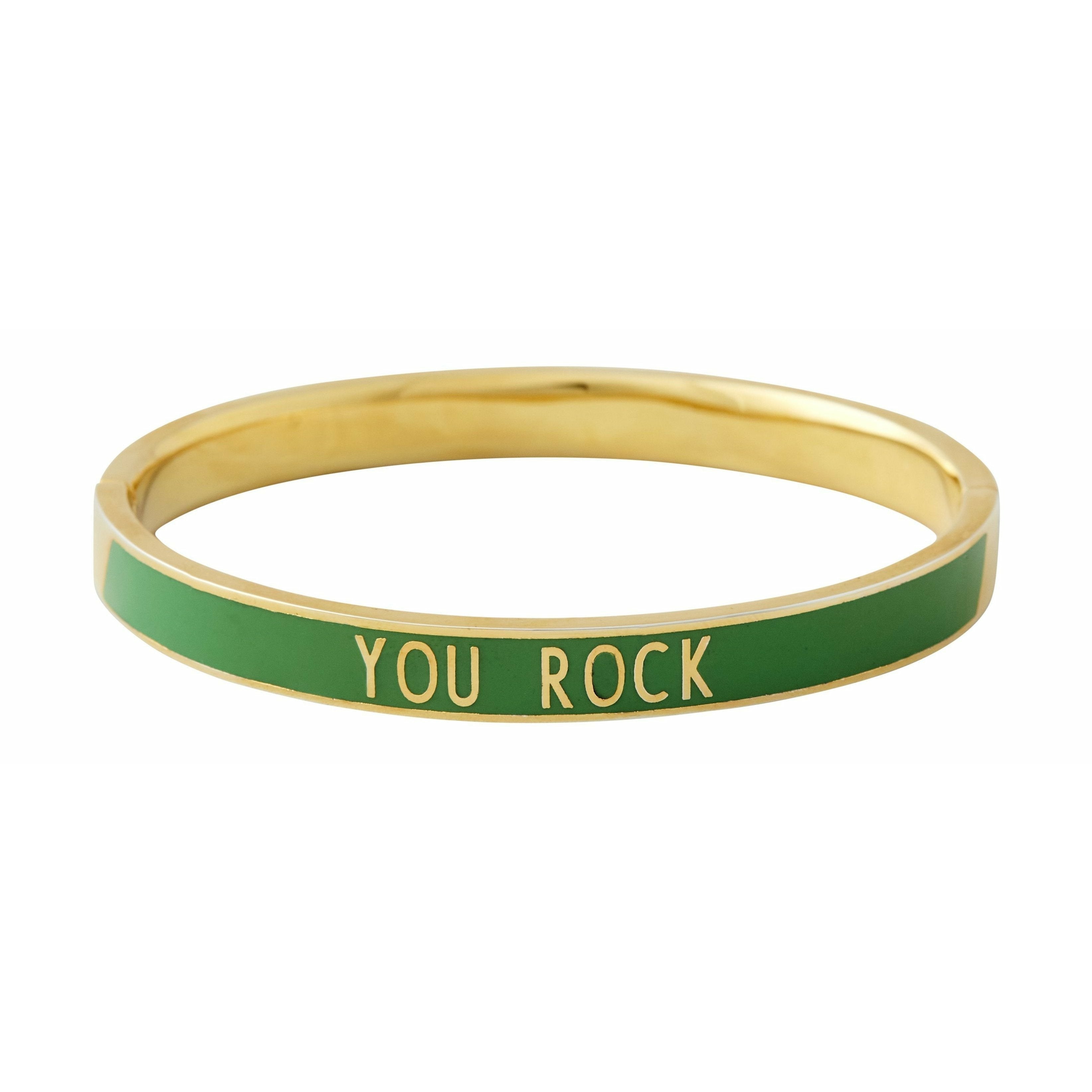 [product_category]-Design Letters Word Candy Bracelet You Rock Brass Gold Platted, Green-Design Letters-5710498189273-90502002GGYOUROCK-DES-1