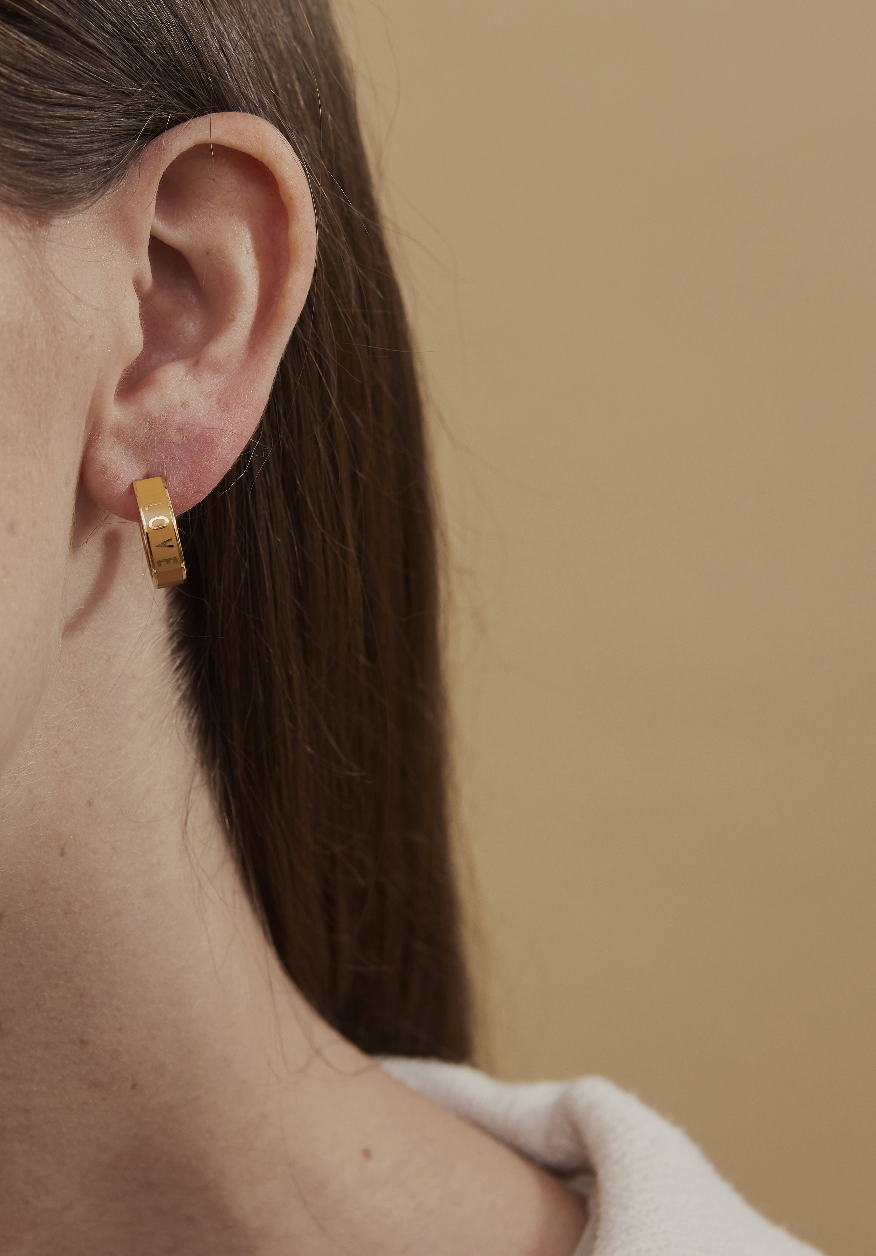 [product_category]-Design Letters Word Candy Earrings 16mm 2 P Cs, Love/Orange-Design Letters-5710498192945-90403011ORANGELOVE-DES-2