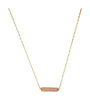 Design Letters Word Candy Náhrdelník Kiss Brass Gold Platted, Pink