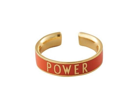 [product_category]-Design Letters Word Candy Ring Power Brass Gold Platted, Orange-Design Letters-5710498192693-90604012OTPOWER-DES-1