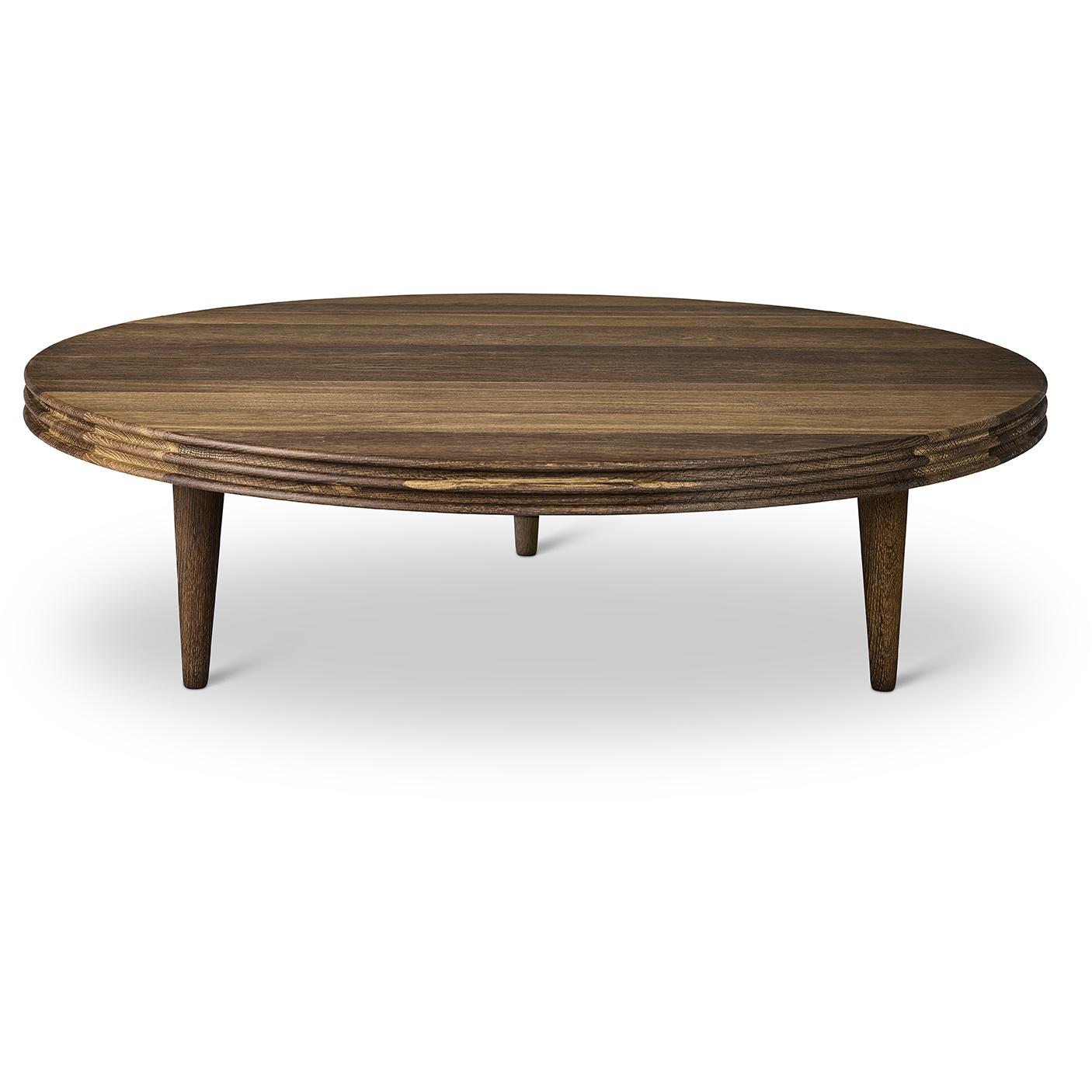 [product_category]-Dk3 Groove Three Legged Side Table Oak Smoked, øx H 110x30 Cm-DK3-5714615025857-GC-110-30-SO-OI-DK3-3