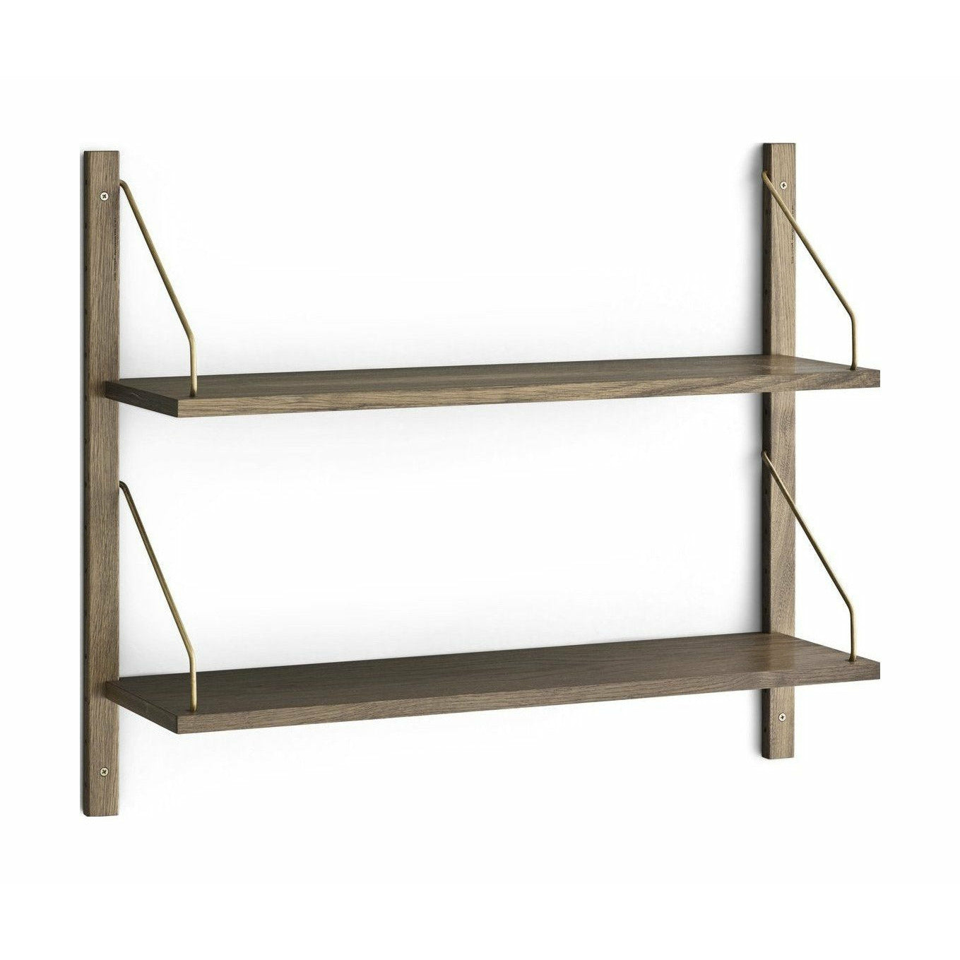 [product_category]-Dk3 Royal System Shelf Oak Smoked/Brass, 24x83x74 Cm-DK3-ROYAL-H70-SMOKEDOAK-D24-BRASS-DK3-1