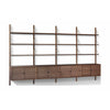 Dk3 Royal System Shelf Walnut Olied/Brass, 30x323x213 cm