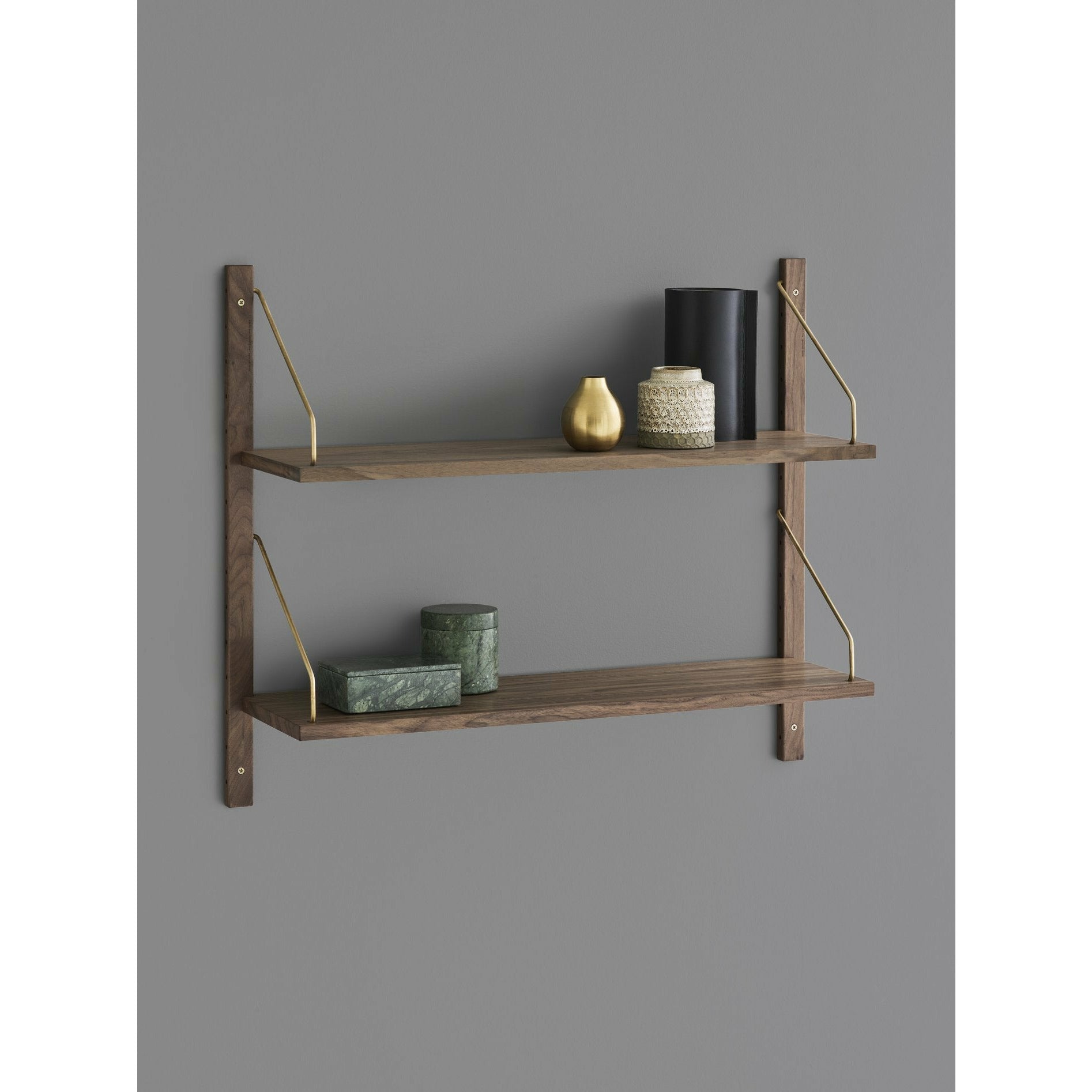 [product_category]-Dk3 Royal System Shelf Walnut/Brass, 24x83x74 Cm-DK3-ROYAL-H70-WALNUT-D24-BRASS-DK3-2
