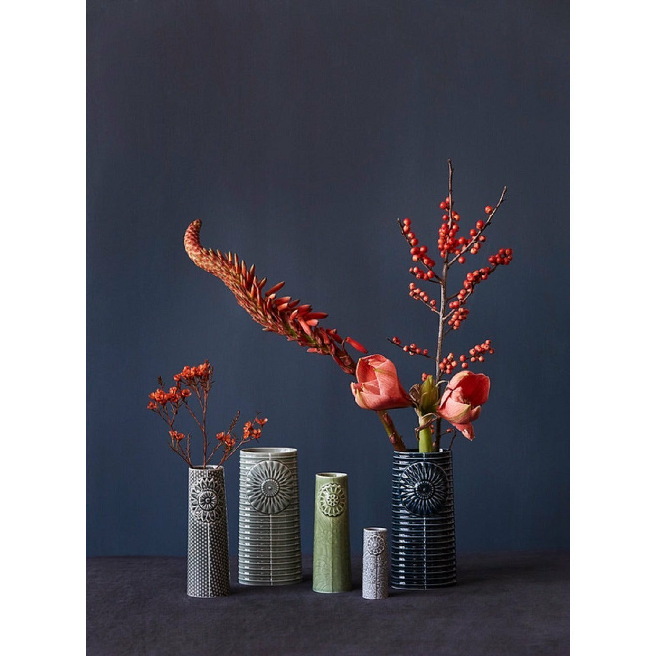 [product_category]-Dottir Pipanella Flower Vase Blue/Grey, 9cm-Dottir-5712466005288-11274-DOT-6