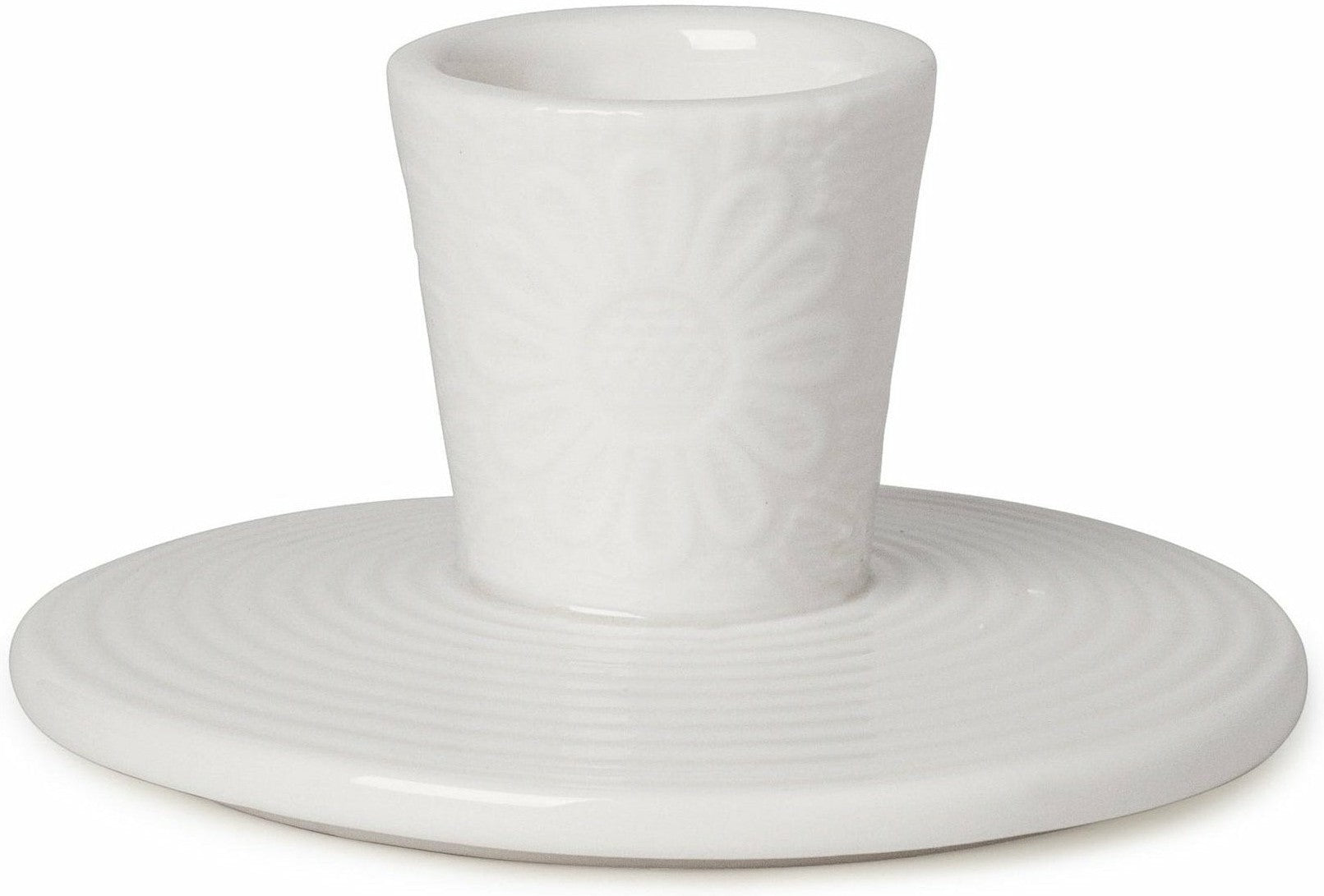 [product_category]-Dottir Pipanella Lines Flower Candle Holder White, 8cm-Dottir-5712466005486-11731-DOT-1