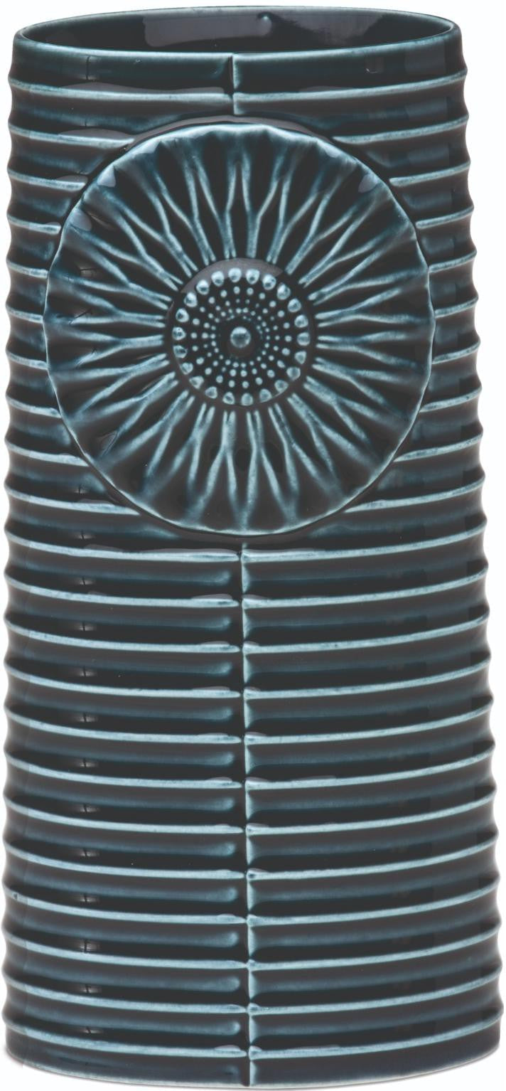 [product_category]-Dottir Pipanella Lines Vase Oval Petrol, 18,1cm-Dottir-5712466005141-11332-DOT-1