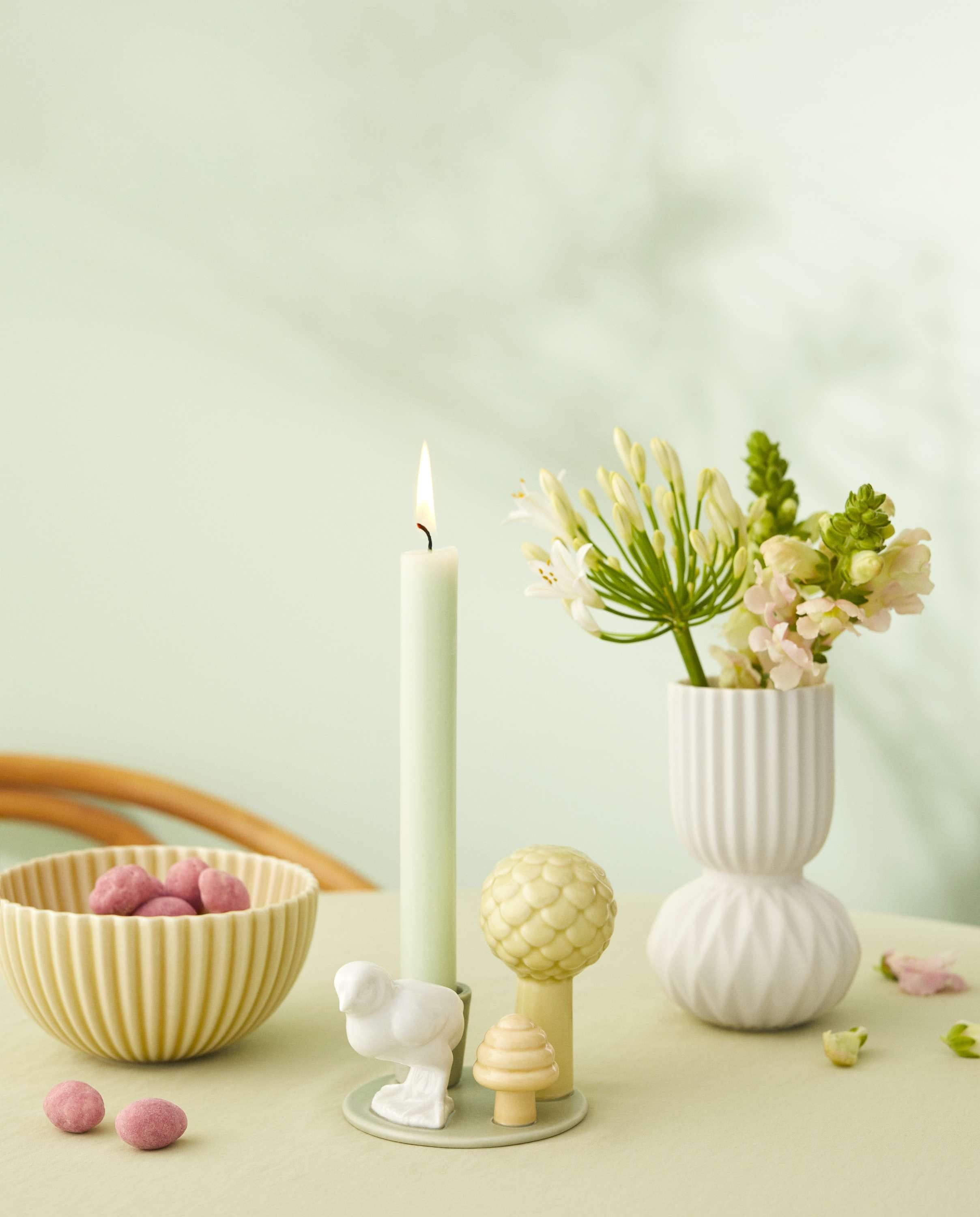 [product_category]-Dottir Sweet Stories Chick Candlestick, Sage-Dottir-5712466006209-81335-DOT-4