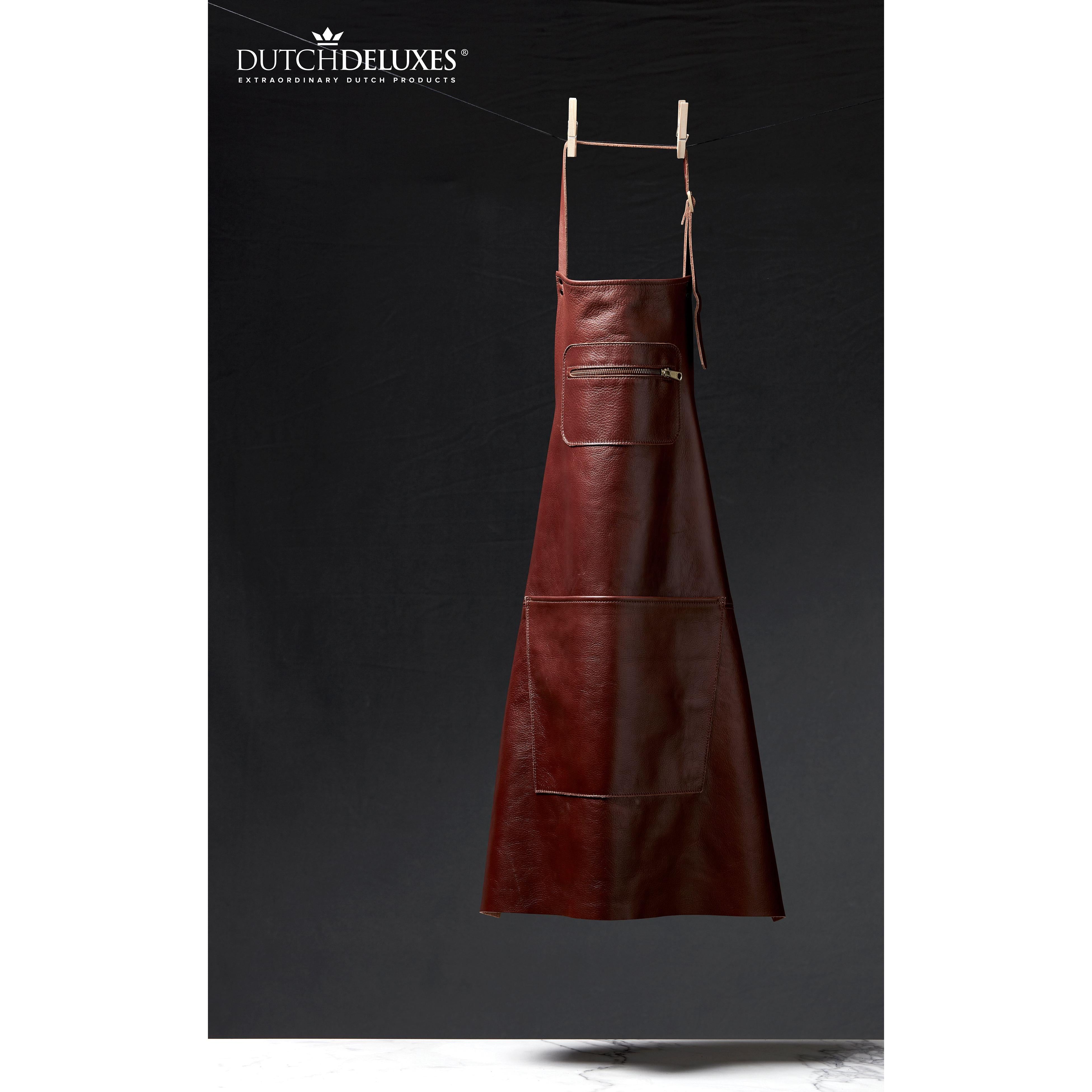 [product_category]-Dutchdeluxes Apron In Zipper Style Classic Leather, Brown-Dutchdeluxes-8718885431018-AA-CL-CB-DUT-6