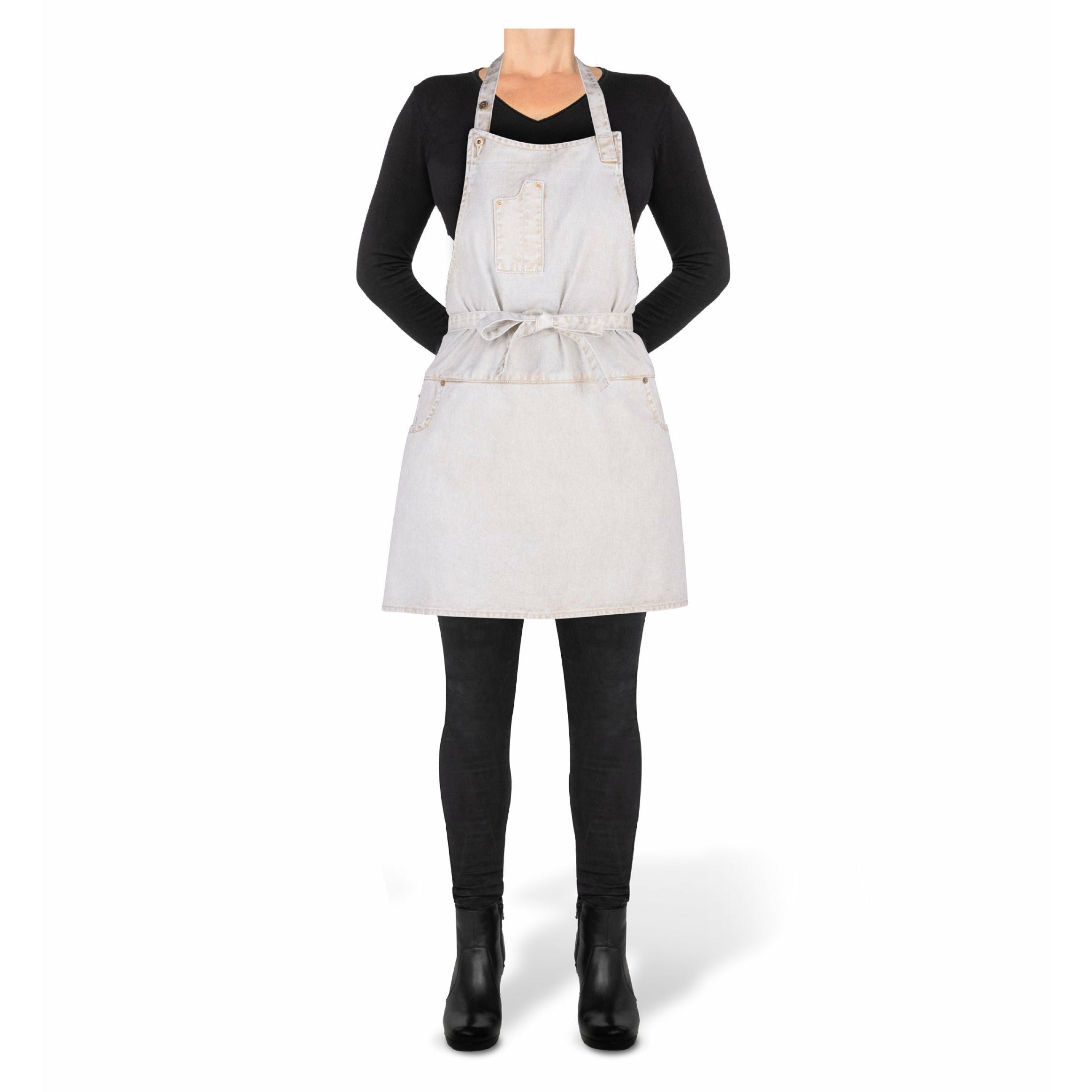 DutchDeluxes pět kapesní zástěry Slim Fit, Goldish White