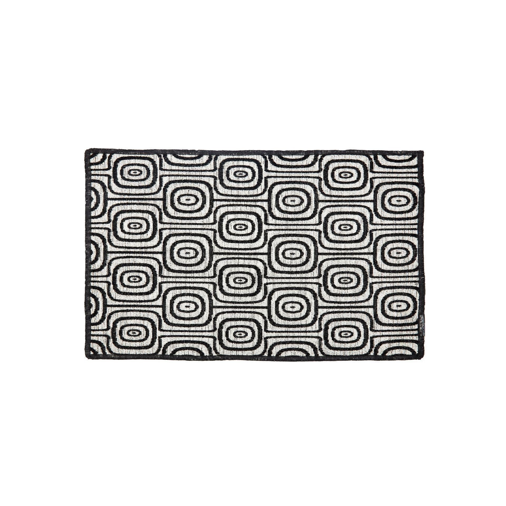 Dutchdeluxes Placemat Set Of 4 Black & White, Monkey Eyes