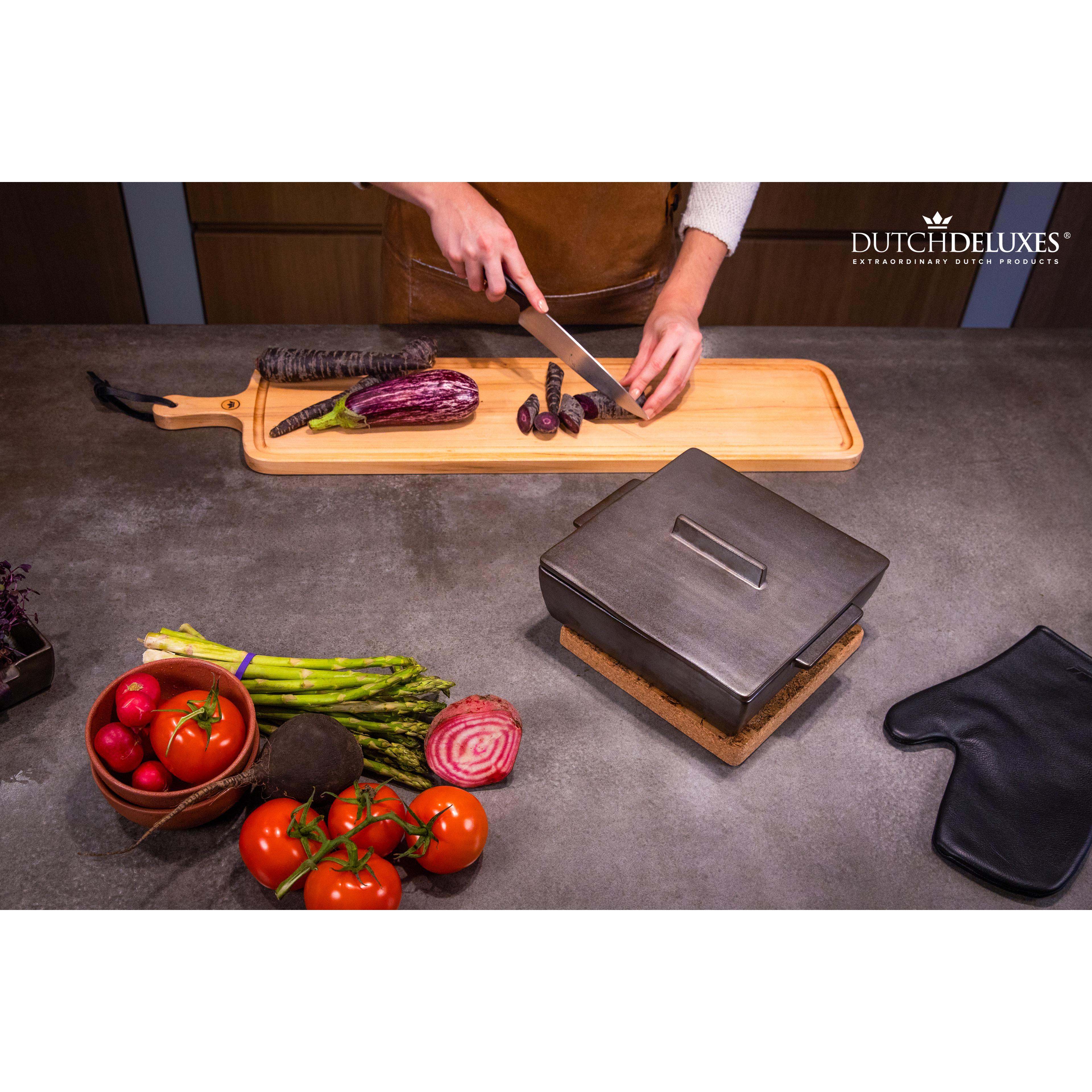 [product_category]-Dutchdeluxes Rectangular Casserole Dish Ceramic Medium, Platinum Matt-Dutchdeluxes-8718885437379-ODC-RM-PM-DUT-16