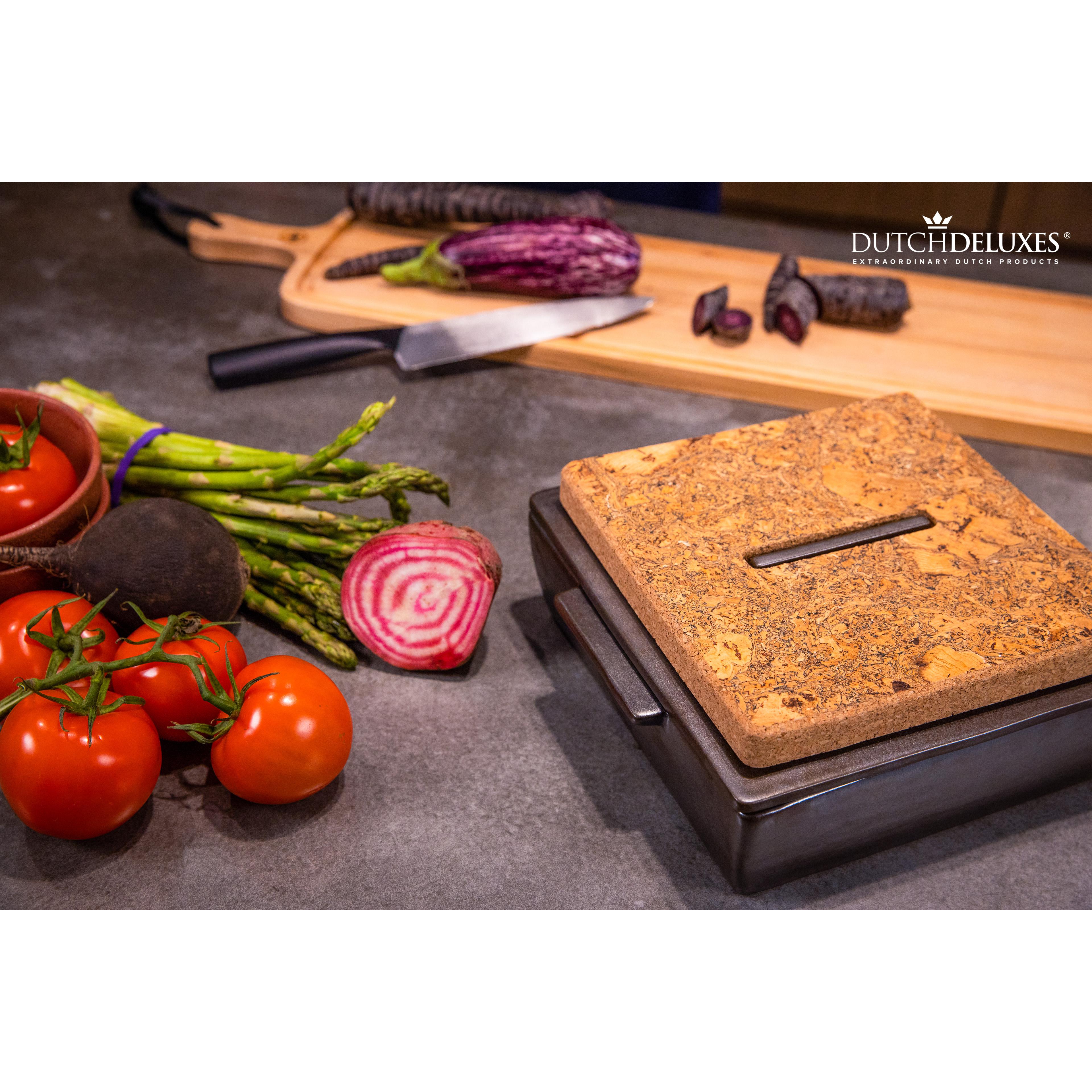 [product_category]-Dutchdeluxes Rectangular Casserole Dish Ceramic Medium, Platinum Matt-Dutchdeluxes-8718885437379-ODC-RM-PM-DUT-18