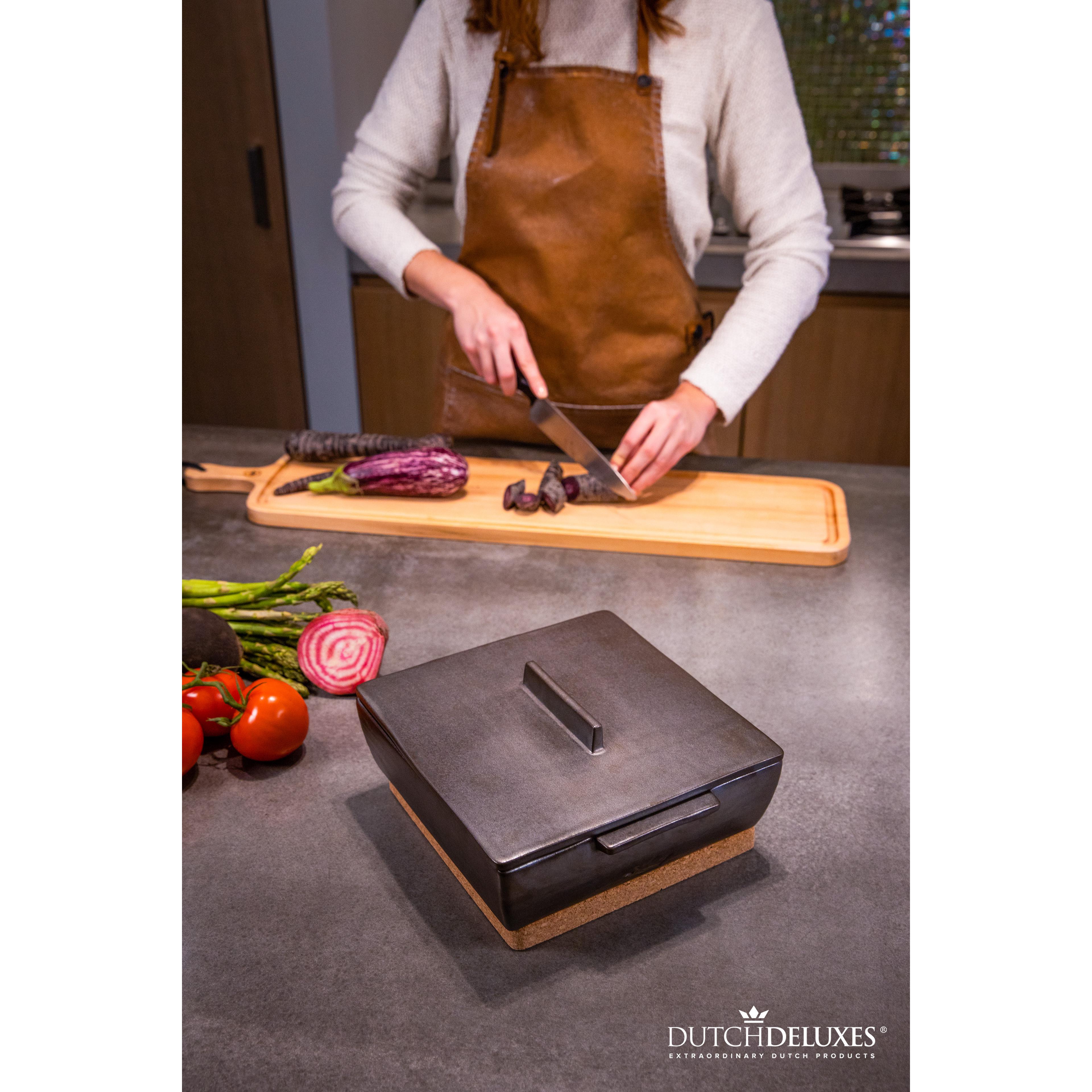 [product_category]-Dutchdeluxes Rectangular Casserole Dish Ceramic Medium, Platinum Matt-Dutchdeluxes-8718885437379-ODC-RM-PM-DUT-20