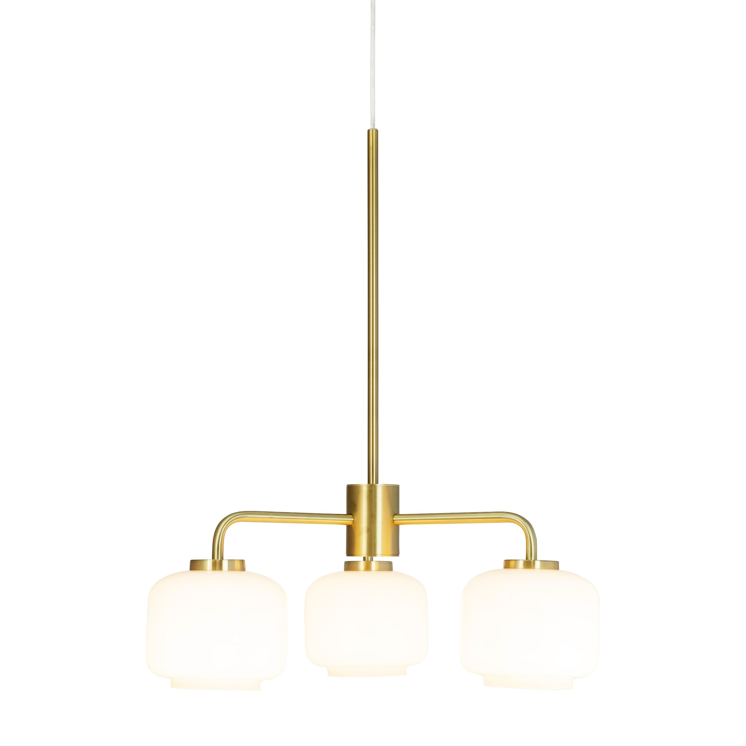 [product_category]-Dyberg Larsen Arp 3 Armed Chandelier, Opal/Brass-Dyberg Larsen-5704709082613-8261-DYB-2