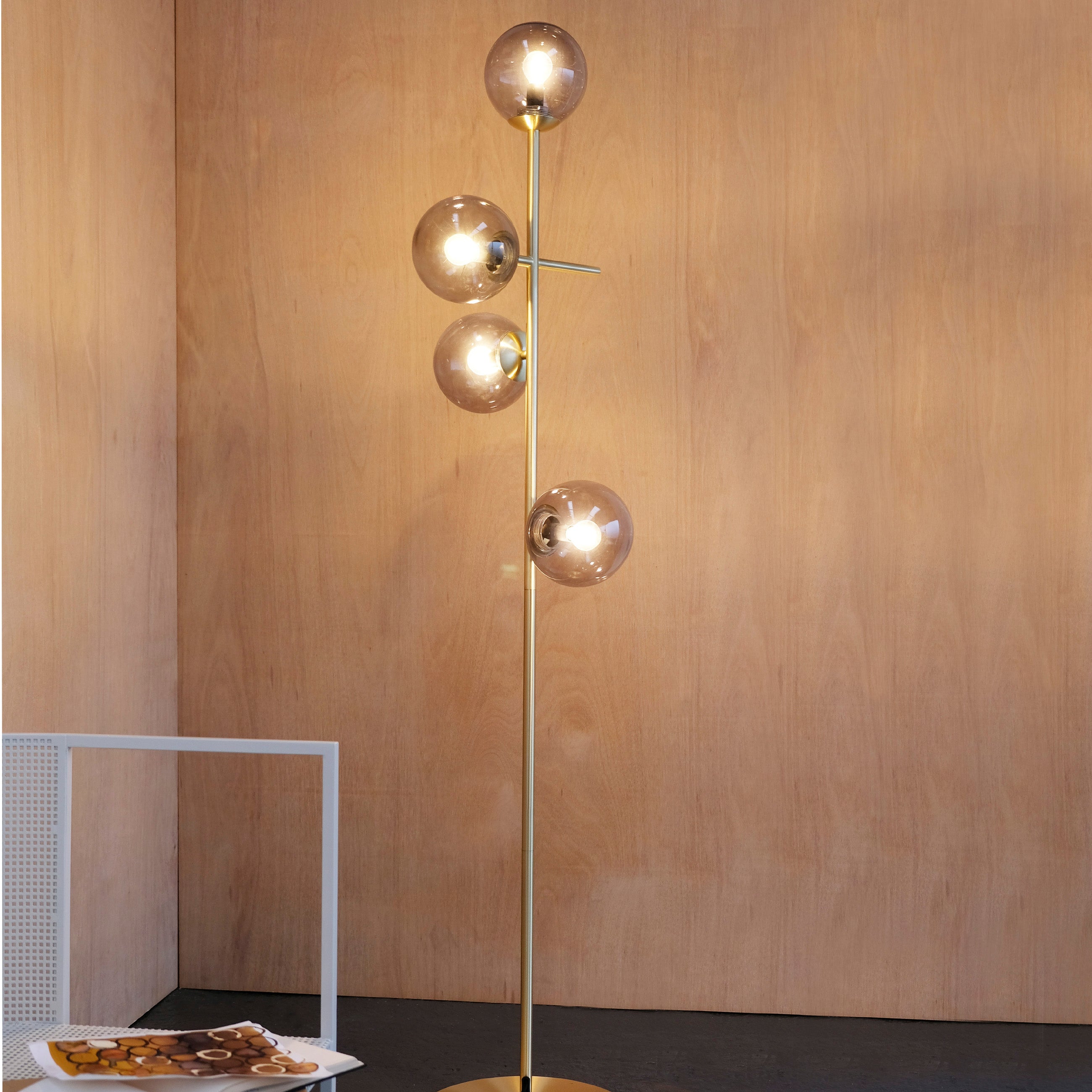 [product_category]-Dyberg Larsen Como Floor Lamp, Smoked Glass/Brass-Dyberg Larsen-5704709081432-8143-DYB-3