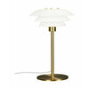 Stolní lampa Dyberg Larsen DL20, opál/mosaz