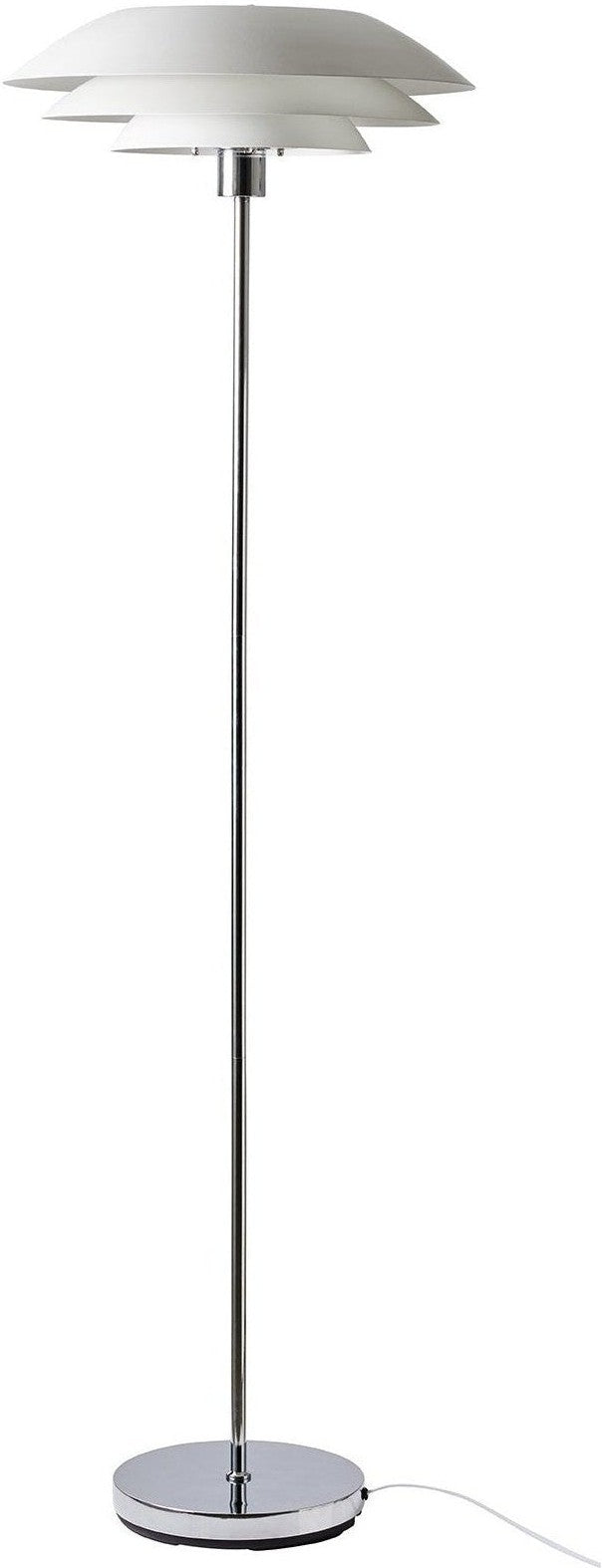 [product_category]-Dyberg Larsen Dl45 Floor Lamp W. Chrome Foot, Matt White-Dyberg Larsen-5704709070733-7073-DYB-1