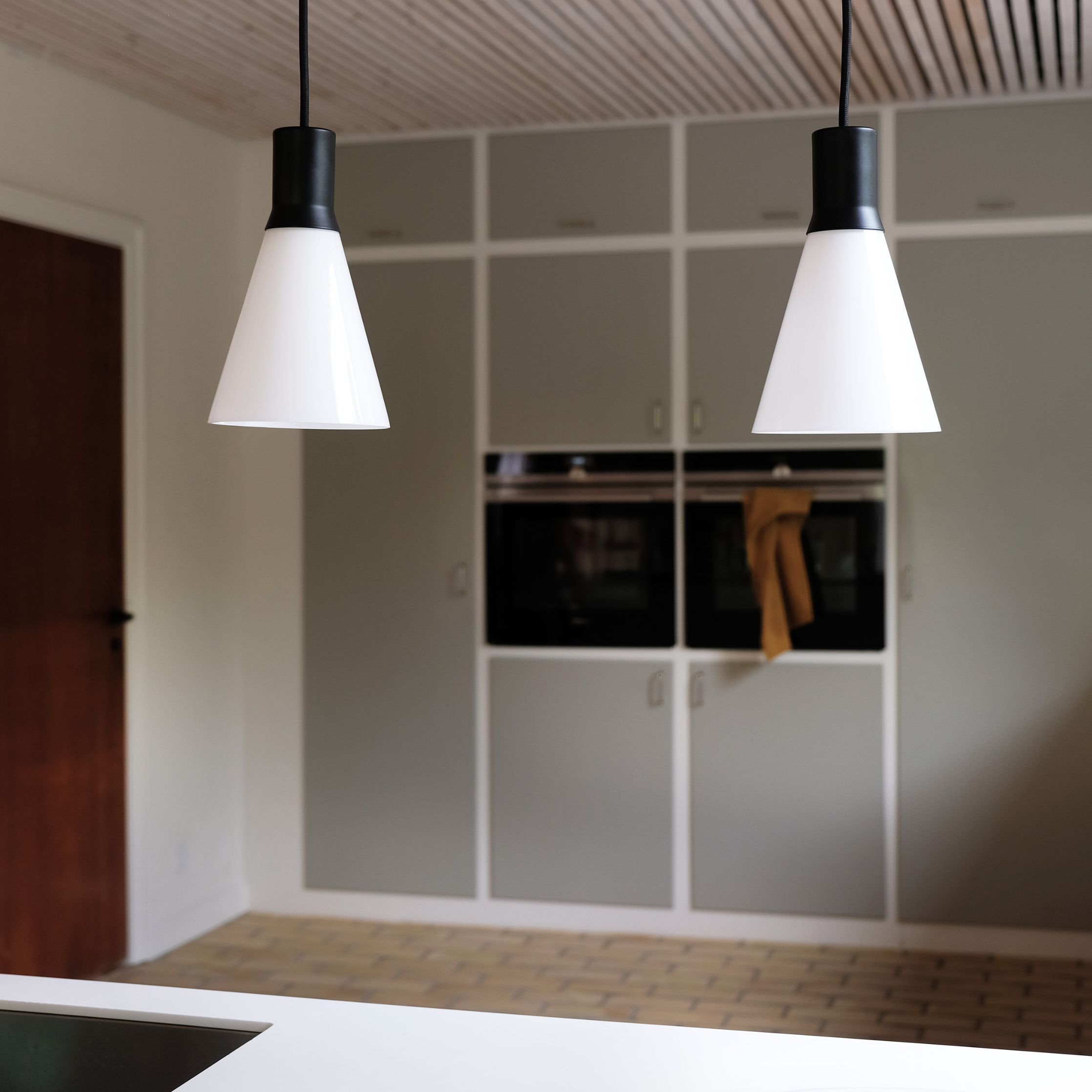 Dyberg Larsen Gent Pendant Set 2, Opal/Matt Black